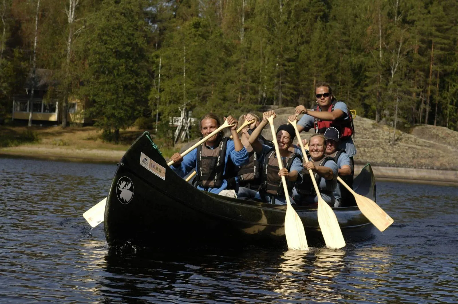 Finnish Lakeland Jarvisydan giant canoe